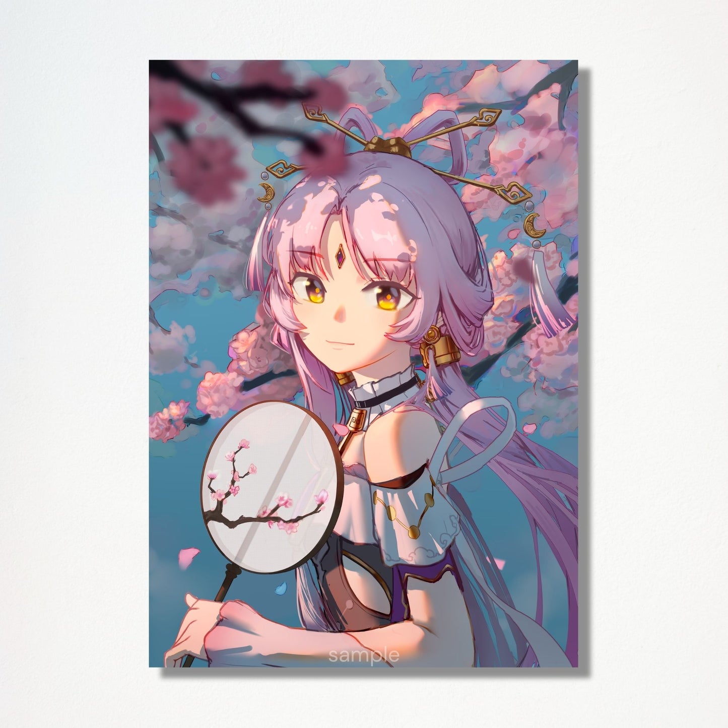 Fu Xuan with Flowers Print