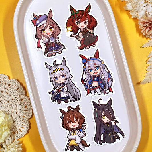 Umamusume Stickers (Mambo, Nice Nature, Oguri, Tama, Agnes Tachyon, Manhattan Cafe)